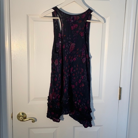 Floral Long Free People Tank Top - Picture 2 of 3